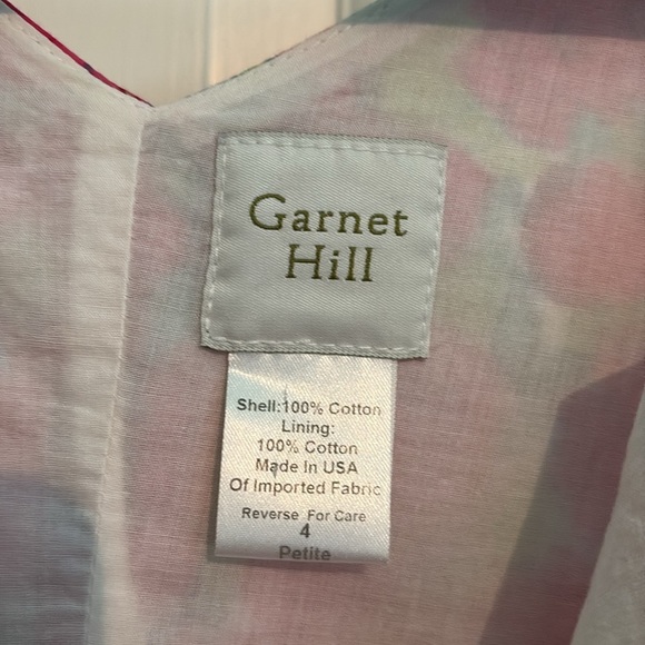Garnet Hill Pink floral cotton Sundress - size 4 - sleeveless - Picture 5 of 6